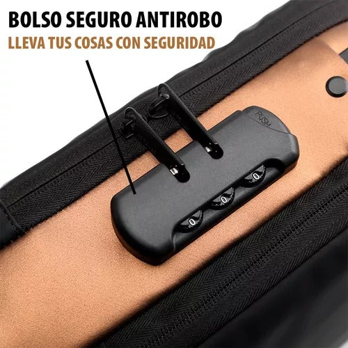 MOCHILA ANTIRROBO CON PUERTO USB UNISEX