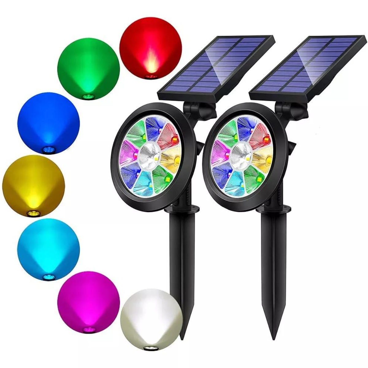 Focos Solares LED Impermeable RGB
